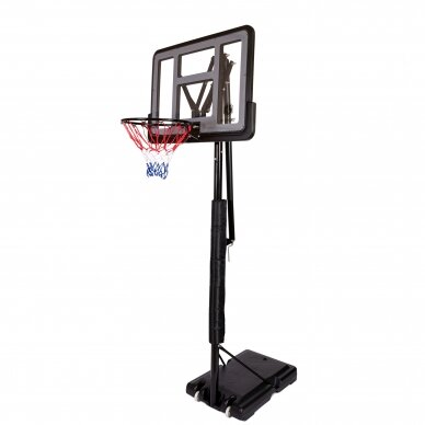 Mobilus krepšinio stovas 110x75cm + apsauga + kamuolys 6