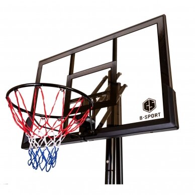Mobilus krepšinio stovas 120x80cm + apsauga + kamuolys 7