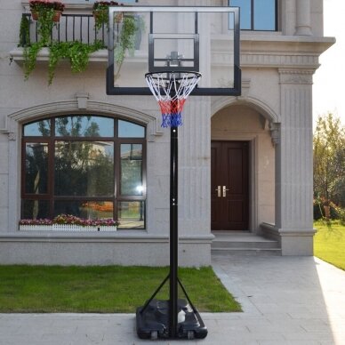 Mobilus krepšinio stovas 120x80cm + apsauga + kamuolys 2